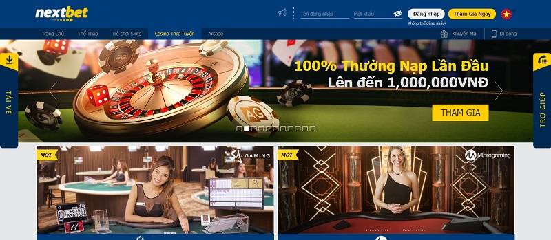 Nhà cái Nextbet đa dạng hình thức Casino